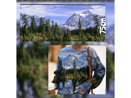 20604 teplakovina pocesana teplakovina horske jezero panel 80x180 cm ft21126 ok01