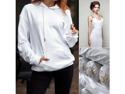 Úplet bílý 200g, 160cm šíře, LG30405,  INV26