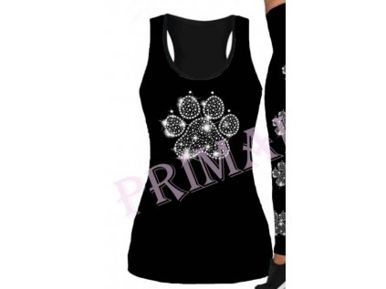 24456 funkcni uplet se stribrem tlapky na tricko panel 70x150cm k352208 ok08