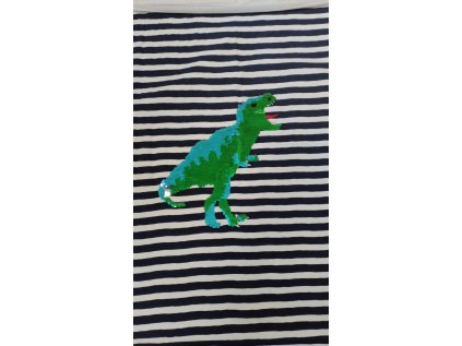 Bavlněný úplet šíře 65x150cm, revers dino, QUV91112, INV26