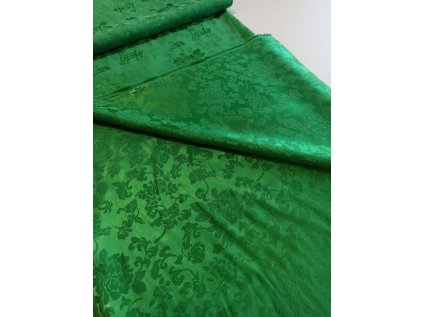 27718 1 silk jakard satovka barva zelena isr40109
