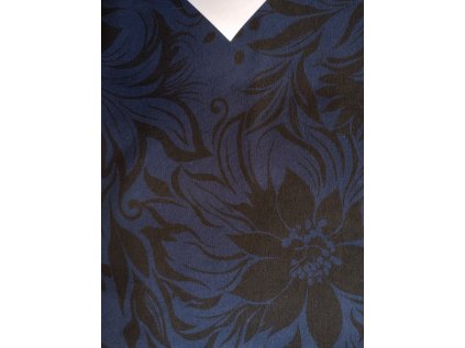 Bavlněný úplet 190 g/m2, rotační tisk podklad modrá superdark, LG40405, INV26