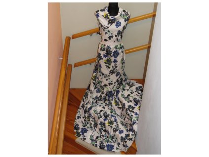 Plátno vzhledově podobné lnu polyester/viskoza - vzor 1