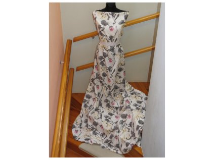Plátno vzhledově podobné lnu polyester/viskoza - vzor 2