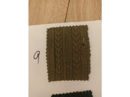 Svetrovina, vzor stromeček, oliva, SD2098-09-4, délka 1.4m, OK11