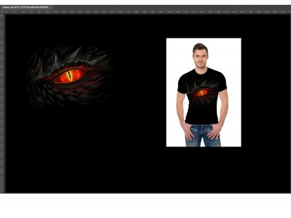 6872 xkk529 bavlneny uplet s dig tiskem 220 g m2 draci oko ok06