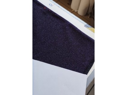 Nylon metalický úplet  se třpytivým vzhledem, barva fialová, MD41030F, odhad INV