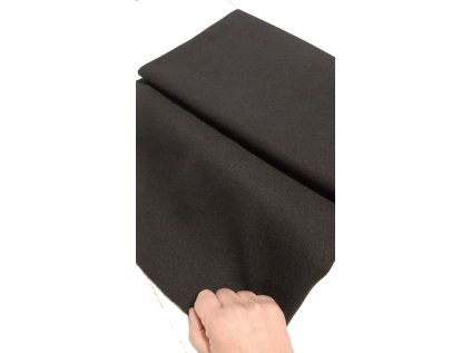 Bbb179 Kabátovina flauš, barva černá, 0.9m, OK12