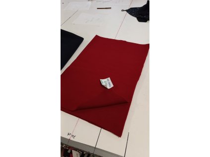 Vzv1094, Kabátovina flauš, barva červená tmavá, 0.55m, OK12