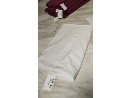 BBB305 Teplákovina barva bílá šíře 180cm, 240g, délka: 0,9 m, křivě ustřižená INV