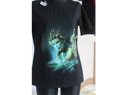 Bavlněný úplet s dig.tiskem, 220 g/m2, šíře 85x180, panel, víla, INV