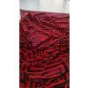 16953 yty satovka polyester elasten modra geometrie na cervene 3d foil sd220407 inv26