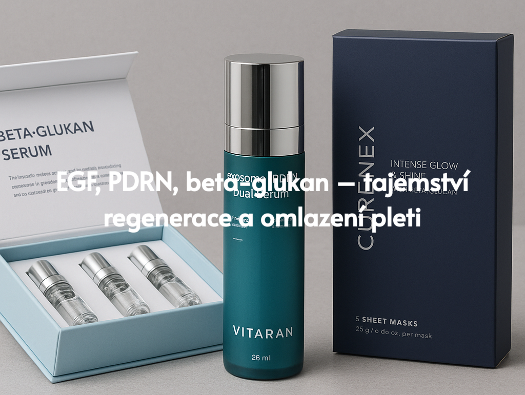 EGF, PDRN, beta-glukan – tajemství regenerace a omlazení pleti