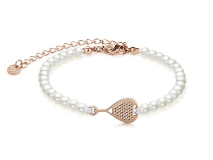 Pearl Rose Padel Chain Bracelet
