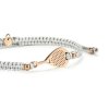 Rose Padel Grey Braided Bracelet