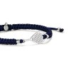 Silver Padel Royal Blue Braided Bracelet