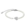 Pearl Silver Padel Chain Bracelet