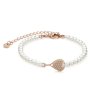 Pearl Rose Padel Chain Bracelet