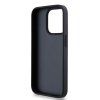 DKNY PU Leather Repeat Pattern Tonal Stripe Zadní Kryt pro iPhone 14 Pro Black