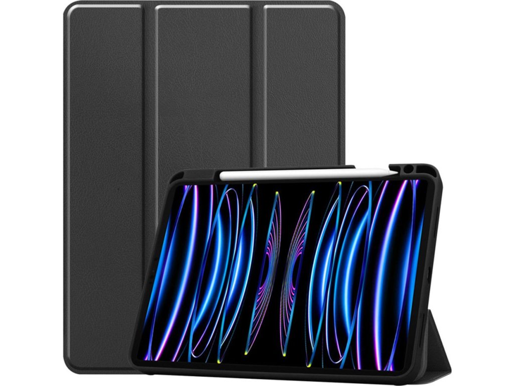 Solid Color Horizontal Deformation Flip Leather Case With Pen Slot TPU Case for iPad Pro 11 2022(4th)/Pro 11 2018(1st)/Pro 11 2020(2nd)/Pro 11 2021(3rd) Black