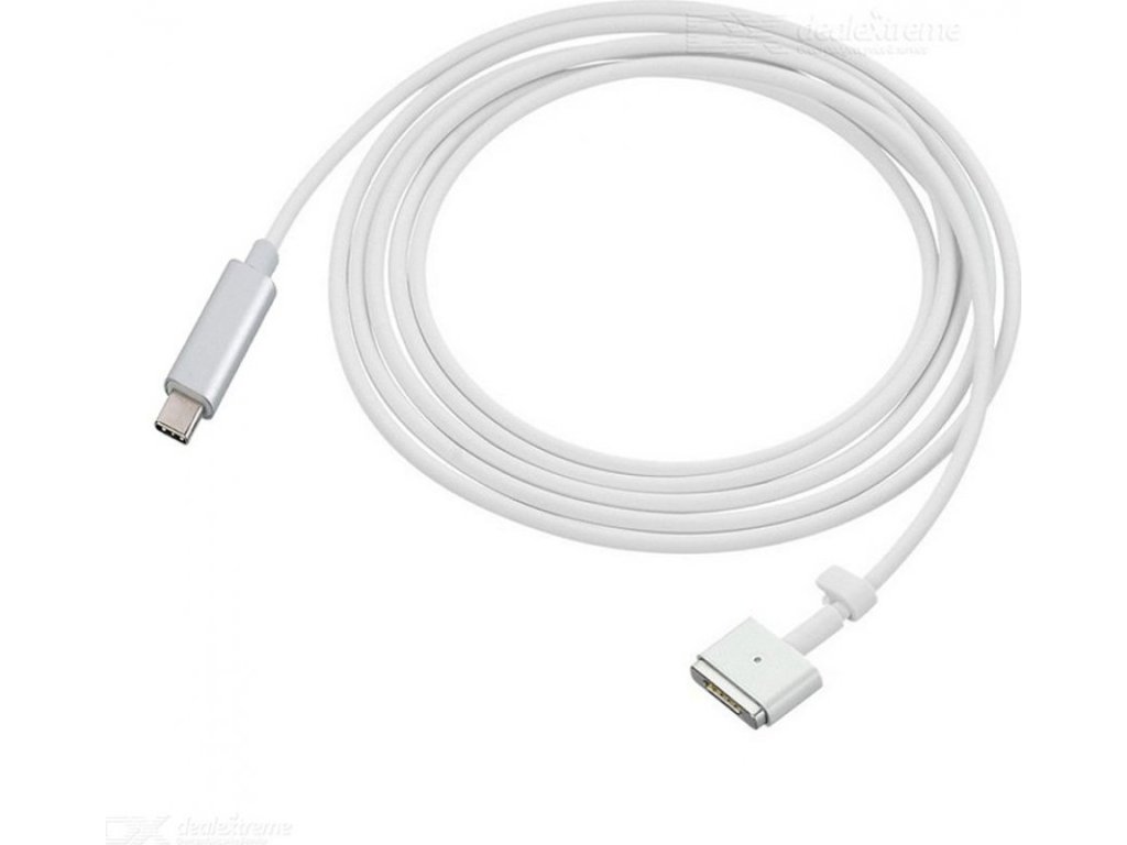 1.8M 100W Type-C to MagSafe2 T-Style 5Pin Charging Cable White