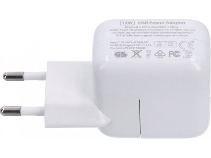 USB nabíjecí adaptér Eu pro iPad bílý 12W