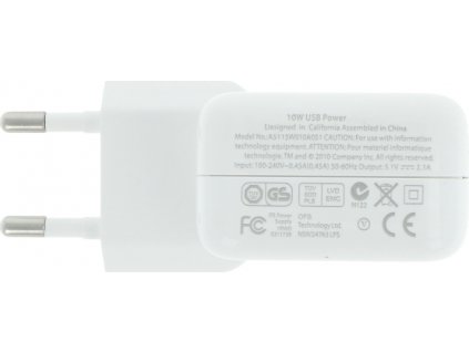 USB nabíjecí adaptér EU pro iPad bílý 10W 2A