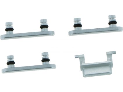 Tlačítka pro vypnutí hlasitosti a ztlumení zvuku, boční tlačítka pro iPhone 7 stříbrný Ori 4ks v jedné sadě