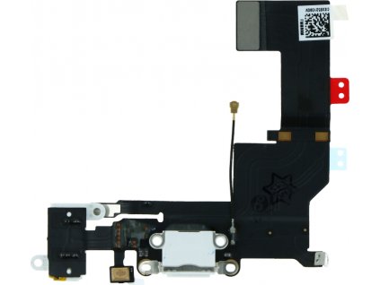 Flex kabel s nabíjecím portem a konektorem pro sluchátka pro iPhone 5s bílý Ori