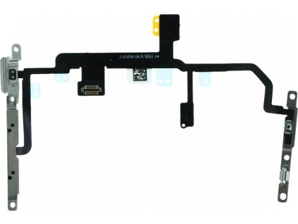 Flex kabel tlačítka napájení a hlasitosti s kovovým držákem pro iPhone 8 Plus ORI - Bílý