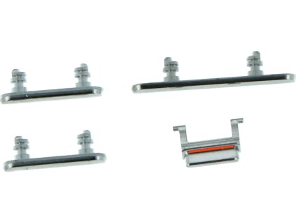 Tlačítka pro vypnutí hlasitosti a ztlumení zvuku boční tlačítka pro iPhone X White Ori 4ks v jedné sadě