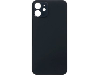 Zadní kryt baterie se zvětšeným otvorem na kameru + lepení pro iPhone 12 OEM - Černý