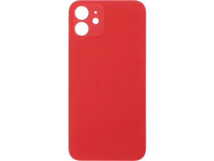 Zadní kryt baterie se zvětšeným otvorem na kameru + lepení pro iPhone 12 OEM - Červený