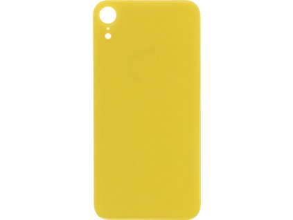Zadní kryt baterie se zvětšeným otvorem na kameru + lepení pro iPhone XR OEM - Žlutý