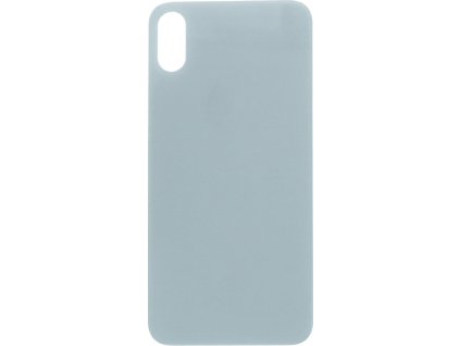 Zadní kryt baterie se zvětšeným otvorem na kameru + lepení pro iPhone X OEM - Bílý