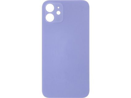 Zadní kryt baterie se zvětšeným otvorem na kameru + lepení pro iPhone 12 OEM - Fialový
