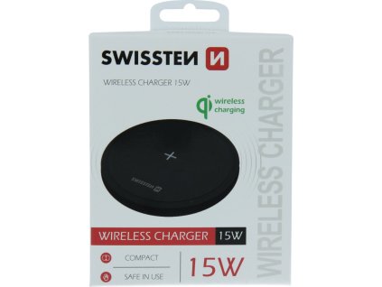 Swissten wireless nabíječka 15w černá