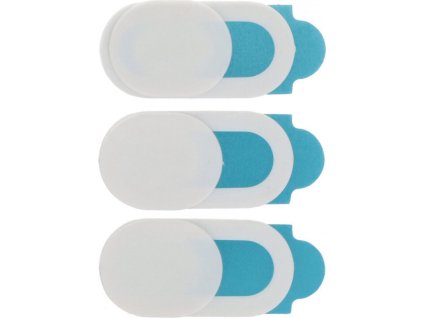 Plastový kryt webkamery pro notebooky / mobilní telefony / tablety bílý - 3ks