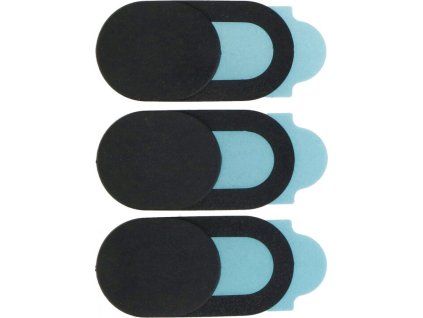 Plastový kryt webkamery pro notebooky / mobilní telefony / tablety černý - 3ks