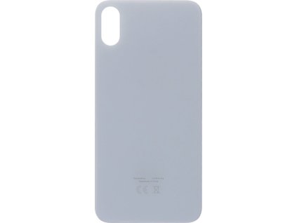 Zadní kryt baterie se zvětšeným otvorem na kameru + lepení pro iPhone X HQ - Bílý