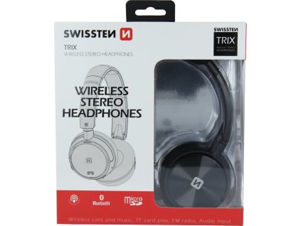 Bluetooth stereo sluchátka swissten trix černá