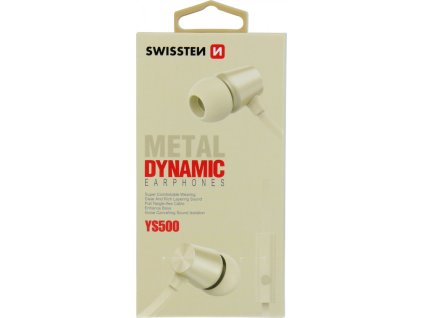 Sluchátka swissten earbuds dynamic ys500 zlatá