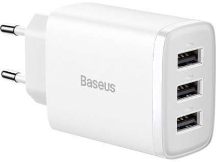 Baseus CCXJ020102 Compact Nabíječka 3xUSB 17W White