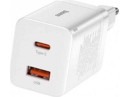 Baseus CCSUPP-E02 Super Si Quick Nabíječka USB + USB-C 30W White