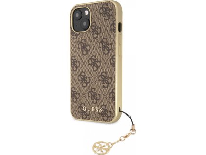 Guess 4G Charms Zadní Kryt pro iPhone 13 Brown