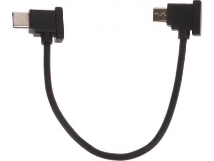 15CM datový kabel Type-C to Micro (zakřivená hlava) pro DJI Mavic Pro/Mavic Mini/Spark Black