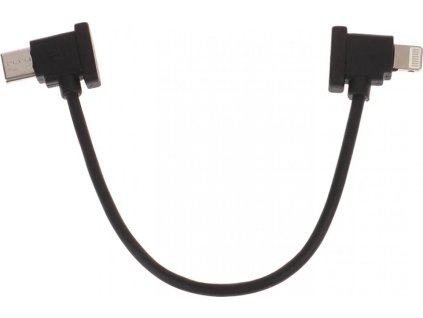 15CM datový kabel Lightning to Micro (zakřivená hlava) pro DJI Mavic Pro/Mavic Mini/Spark Black