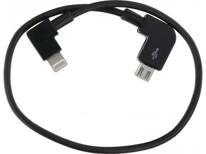 30cm datový kabel Micro-to Lighting pro DJI Mavic Pro/Mavic Air/Mavic 2 Zoom/Mavic 2 Pro/Mavic Mini/Spark Black