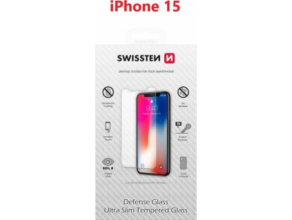 Ochranné temperované sklo swissten pro apple iphone 15 re 2,5d