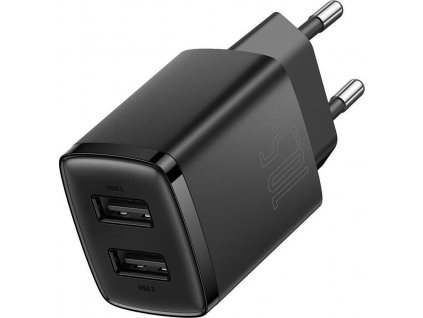 Baseus CCXJ010201 Compact Nabíječka 2xUSB 10,5W Black